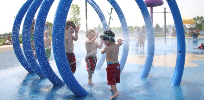 Little Kids Play At HEB Splash Park - Texas State Aquarium